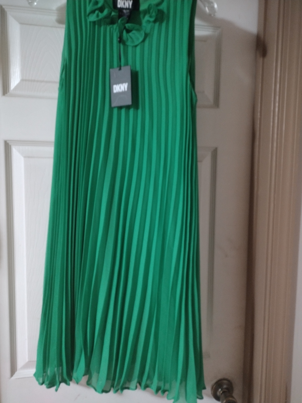 DKNY GREEN PLEATED DRESS